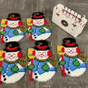 Snowman Coaster Needlepoint Kit | Bucilla | New in Package |
